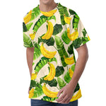 Aloha Banana Pattern Print Men's Velvet T-Shirt