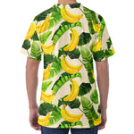 Aloha Banana Pattern Print Men's Velvet T-Shirt