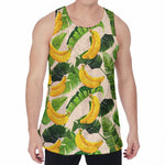 Aloha Banana Pattern Print Men's Velvet Tank Top