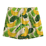 Aloha Banana Pattern Print Mesh Shorts