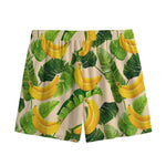 Aloha Banana Pattern Print Mesh Shorts