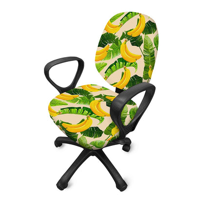 Aloha Banana Pattern Print Office Chair Cover