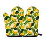 Aloha Banana Pattern Print Oven Mitts
