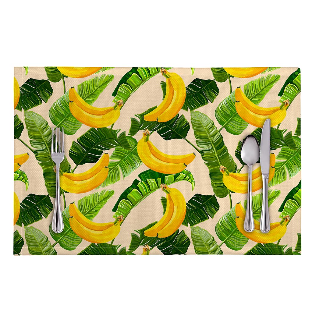 Aloha Banana Pattern Print Placemat