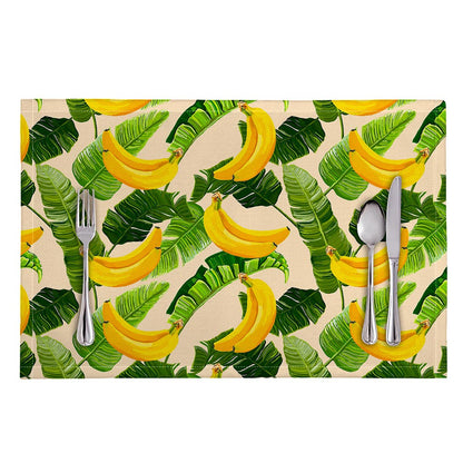 Aloha Banana Pattern Print Placemat