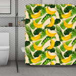 Aloha Banana Pattern Print Polyester Shower Curtain