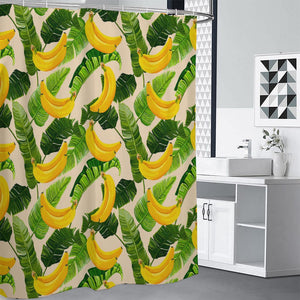 Aloha Banana Pattern Print Premium Shower Curtain