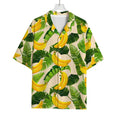 Aloha Banana Pattern Print Rayon Hawaiian Shirt
