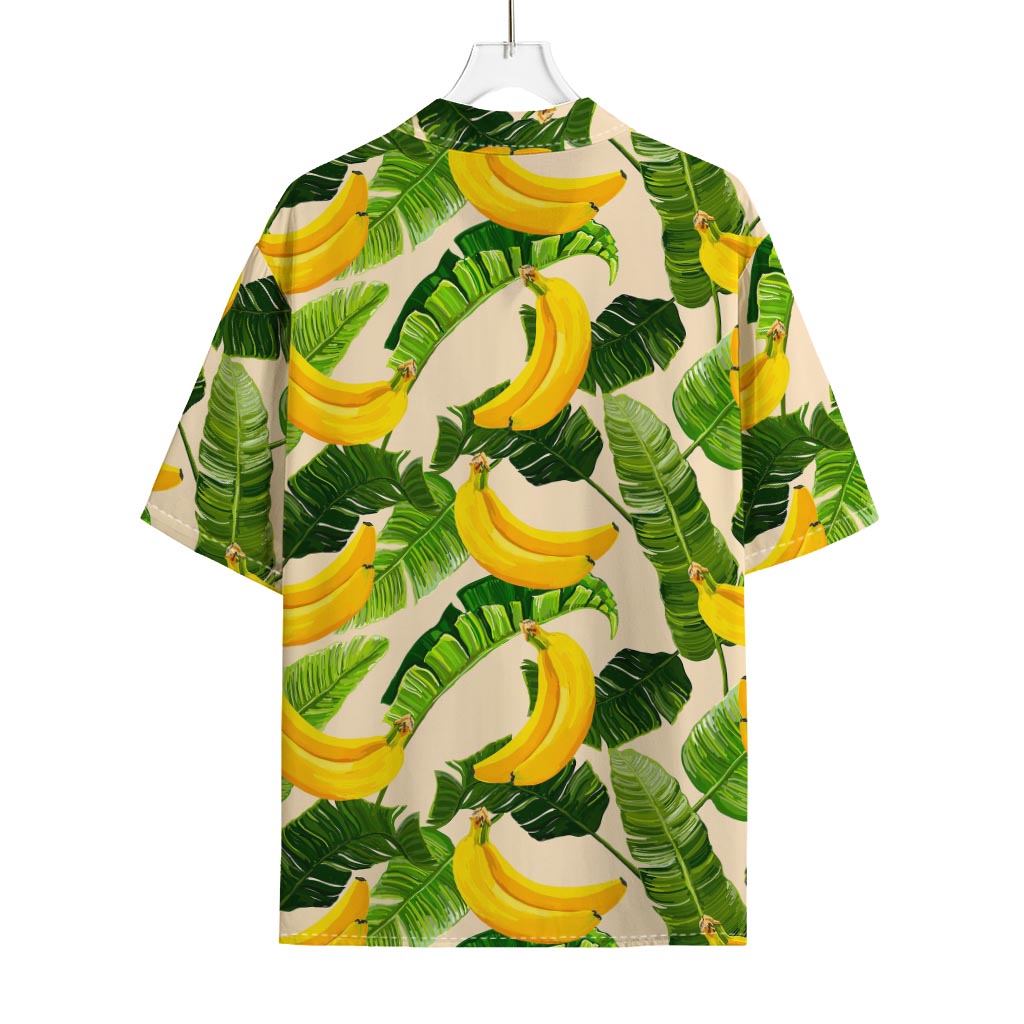Aloha Banana Pattern Print Rayon Hawaiian Shirt