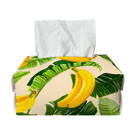Aloha Banana Pattern Print Rectangle Tissue Box Cover