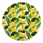 Aloha Banana Pattern Print Round Blanket