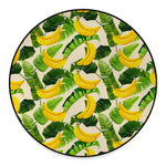 Aloha Banana Pattern Print Round Floor Mat