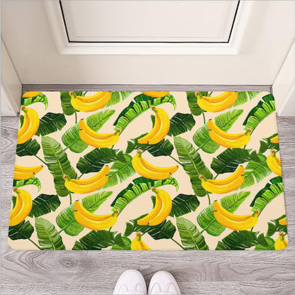 Aloha Banana Pattern Print Rubber Doormat