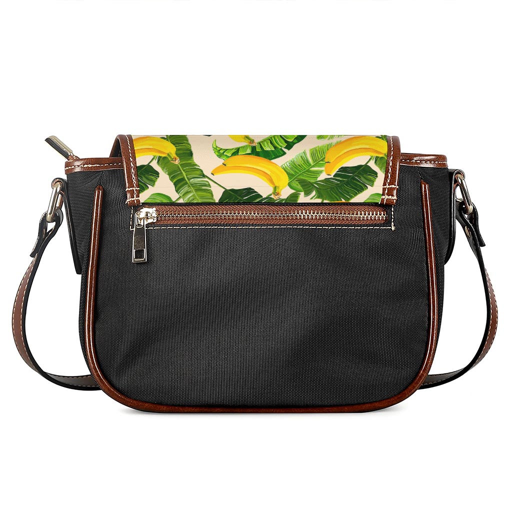Aloha Banana Pattern Print Saddle Bag
