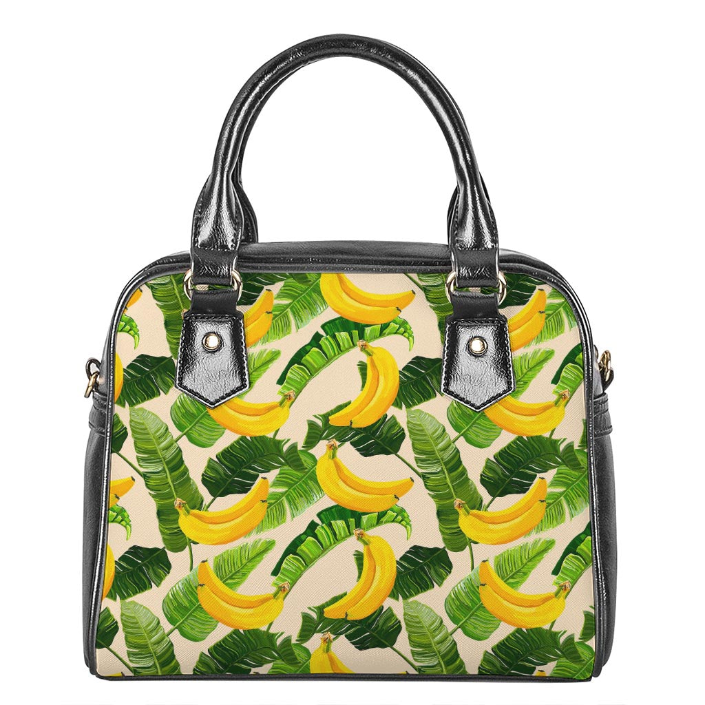 Aloha Banana Pattern Print Shoulder Handbag