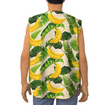 Aloha Banana Pattern Print Sleeveless Baseball Jersey