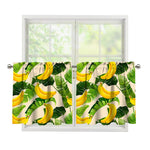 Aloha Banana Pattern Print Tier Curtains
