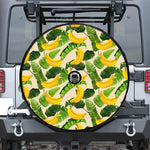 Aloha Banana Pattern Print Tire Cover With Camera Hole