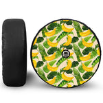 Aloha Banana Pattern Print Tire Cover With Camera Hole