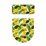 Aloha Banana Pattern Print Toilet Lid And Tank Cover Set