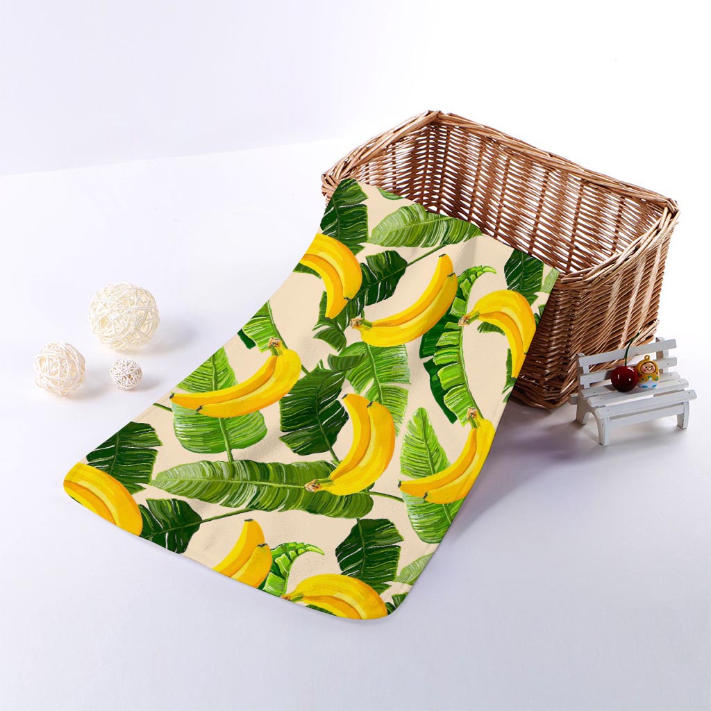 Aloha Banana Pattern Print Towel