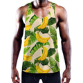 Aloha Banana Pattern Print Men's Workout Tank Top