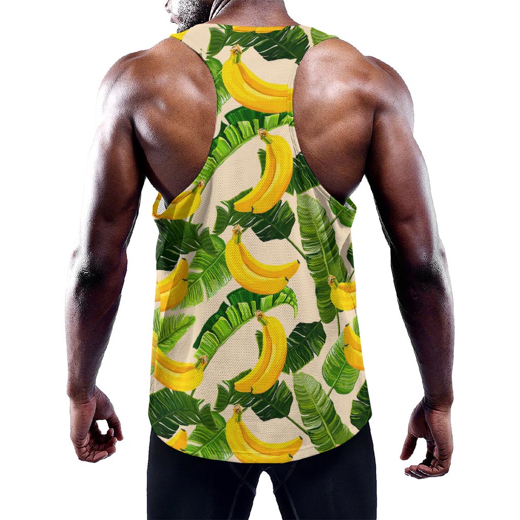 Aloha Banana Pattern Print Training Tank Top