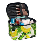 Aloha Banana Pattern Print Travel Makeup Bag