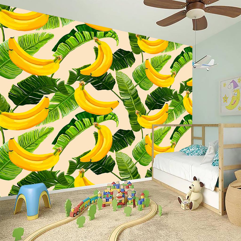Aloha Banana Pattern Print Wall Sticker