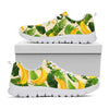 Aloha Banana Pattern Print White Running Shoes