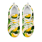 Aloha Banana Pattern Print White Running Shoes