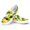 Aloha Banana Pattern Print White Slip On Sneakers