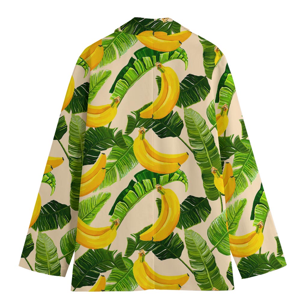 Aloha Banana Pattern Print Women's Blazer