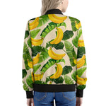 Aloha Banana Pattern Print Women's Bomber Jacket