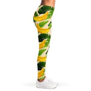 Aloha Banana Pattern Print Women's Leggings