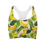 Aloha Banana Pattern Print Women's Sports Bra