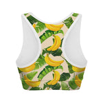 Aloha Banana Pattern Print Women's Sports Bra
