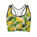 Aloha Banana Pattern Print Women's Sports Bra
