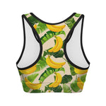 Aloha Banana Pattern Print Women's Sports Bra