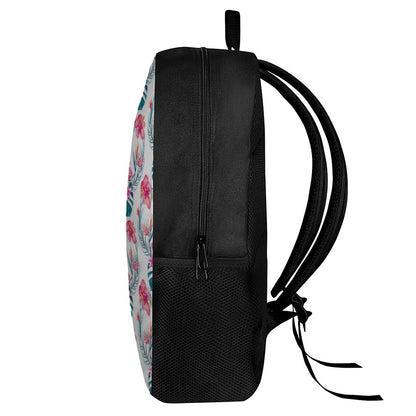 Aloha Hawaii Floral Pattern Print 17 Inch Backpack
