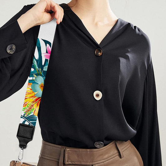 Aloha Hawaii Floral Pattern Print Bag Strap