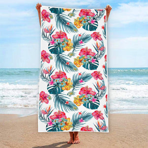 Aloha Hawaii Floral Pattern Print Beach Towel