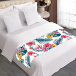 Aloha Hawaii Floral Pattern Print Bed Runner