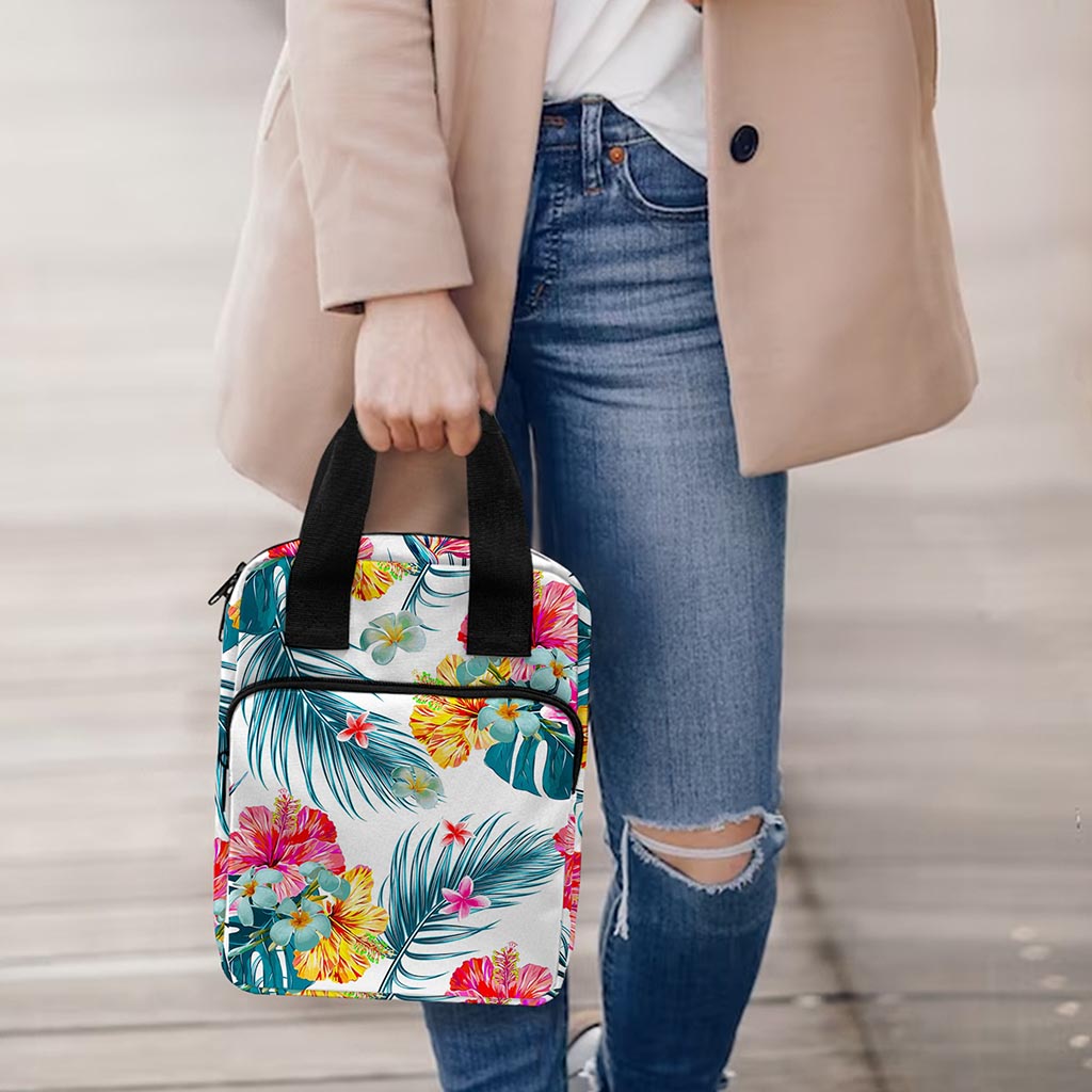 Aloha Hawaii Floral Pattern Print Bible Tote Bag