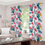 Aloha Hawaii Floral Pattern Print Blackout Grommet Curtains