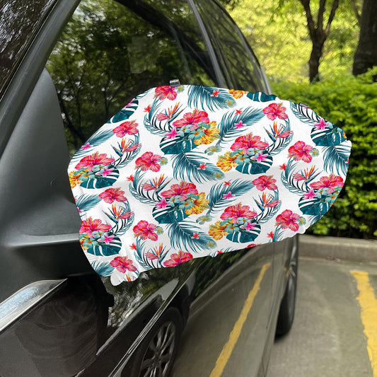 Aloha Hawaii Floral Pattern Print Car Side Mirror Covers