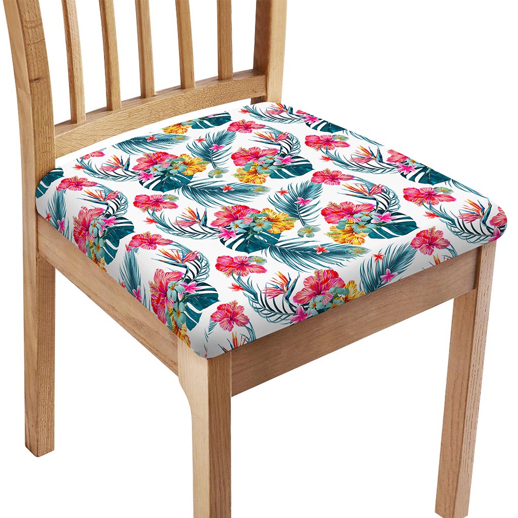 Aloha Hawaii Floral Pattern Print Chair Cushion Cover