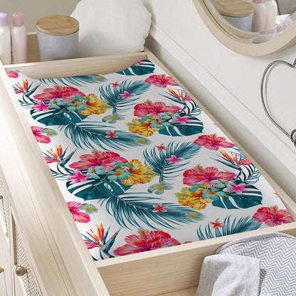 Aloha Hawaii Floral Pattern Print Changing Pad Cover