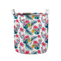 Aloha Hawaii Floral Pattern Print Collapsible Laundry Basket