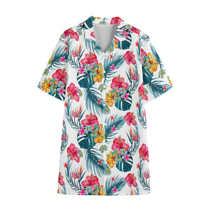Aloha Hawaii Floral Pattern Print Cotton Hawaiian Shirt